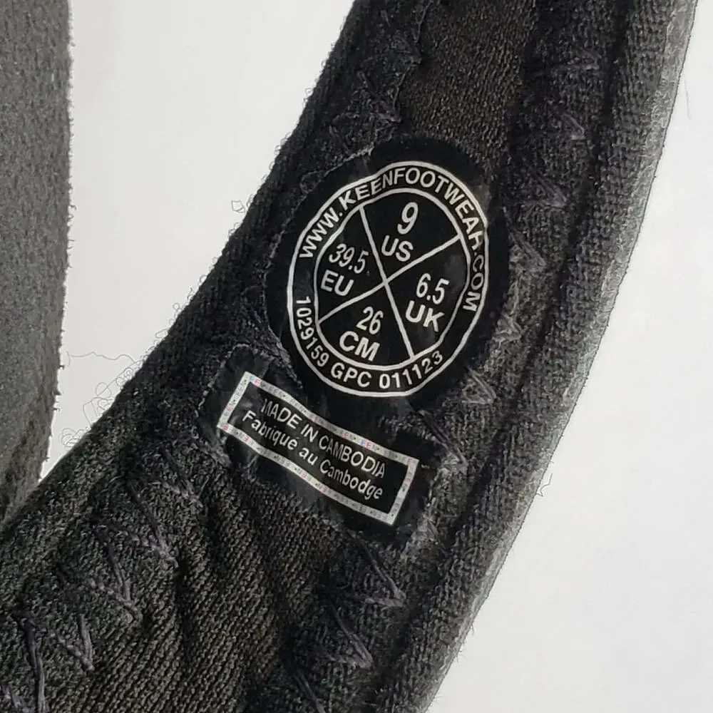 Keen Sandals Men's Size 9 Flip Flops Black Thong Rubber Toe Guard Outdoor